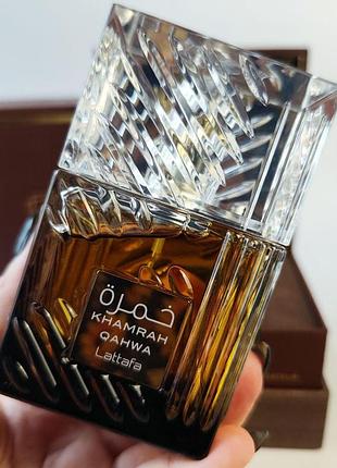 Остаток во флаконе парфюмированная вода унисекс lattafa khamrah qahwa 15мл