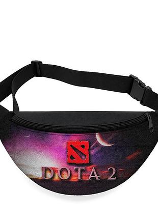 Детская сумка-бананка dota 2 32х15 см на пояс или через плечо (5832)
