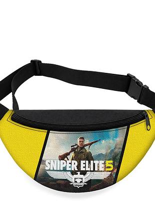 Детская сумка-бананка sniper elite 5 32х15 см на пояс или через плечо (5986)
