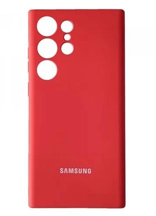 Чехол silicone case full for samsung s24 ultra red
