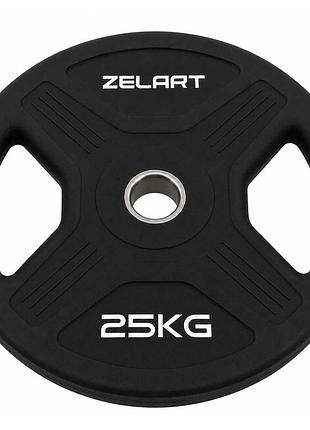 Диски tpu 2 handle металева втулка zelart ta-6995-25 ø51 мм 25 кг чорний