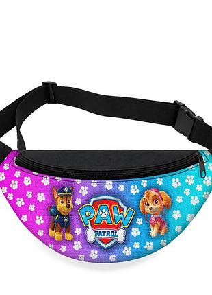Детская сумка-бананка paw patrol 32х15 см на пояс или через плечо (5765)