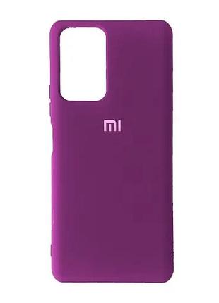 Чохол silicone case full for xiaomi redmi note 10 pro grape