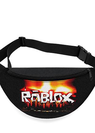 Детская сумка-бананка roblox 32х15 см на пояс или через плечо (5768)