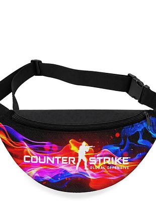 Дитяча сумка-бананка counter-strike global offensive 32х15 см на пояс або через плече (5785)