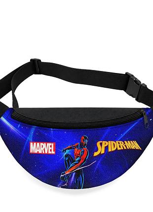 Детская сумка-бананка spider-man 32х15 см на пояс или через плечо (5772)