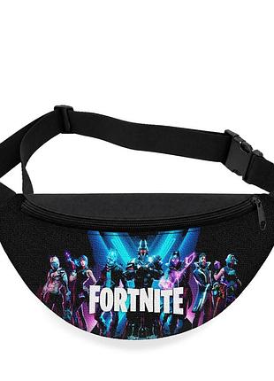 Детская сумка-бананка fortnite 32х15 см на пояс или через плечо (5929)