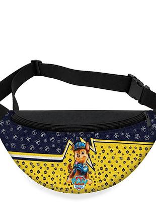 Дитяча сумка-бананка paw patrol 32х15 см на пояс або через плече (5748)