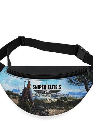 Детская сумка-бананка sniper elite 5 32х15 см на пояс или через плечо (5985)