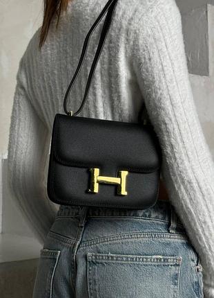 Hermès constance epsom 23 black/gold (магнитная коробка)