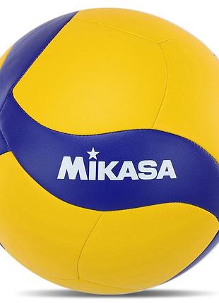 М'яч волейбольний mikasa v360w no5 pu жовтий-синій