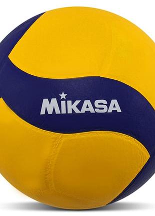 М'яч волейбольний mikasa v330w no5 pu жовтий-синій