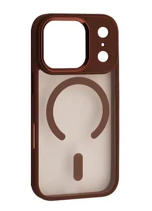 Чохол cristal guard magsafe for iphone 17 pro max brown