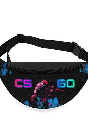Детская сумка-бананка counter-strike 32х15 см на пояс или через плечо (5756)