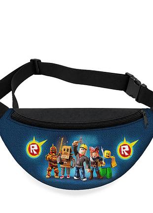 Детская сумка-бананка roblox 32х15 см на пояс или через плечо (5769)