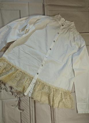 Рубашка с кружевом twin set