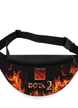 Детская сумка-бананка dota 2 32х15 см на пояс или через плечо (5836)