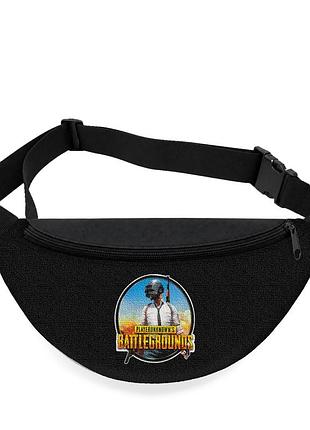 Детская сумка-бананка pubg 32х15 см на пояс или через плечо (5805)