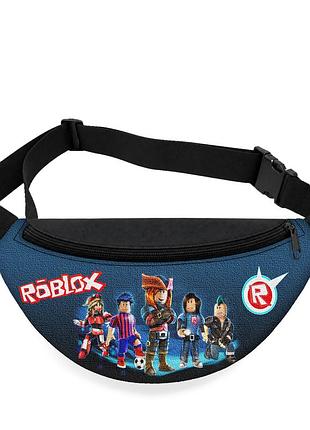 Детская сумка-бананка roblox 32х15 см на пояс или через плечо (5967)