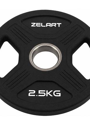 Блины диски tpu 2 handle металлическая втулка zelart ta-6995-2_5 ø51мм 2,5кг черный