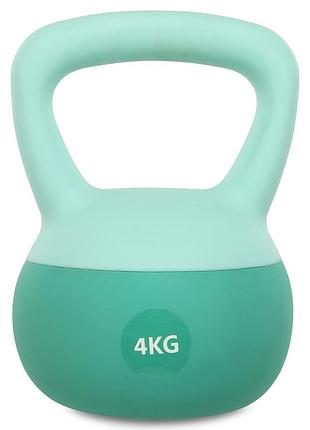 Гиря мягкая soft kettlebell fi-0122-4 вес 4кг цвета в ассортименте