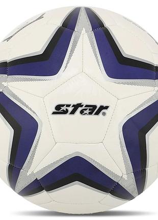 М'яч футбольний star power shot sb8294c no4 pu білий-темно-синій