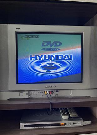 Телевізор panasonic tx-21f1p (tau) + dvd-плеєр hyundai h-dvd5040-n