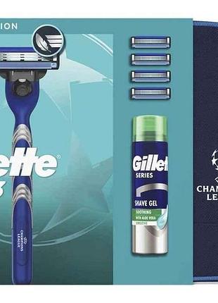 Набор подарочный для лобовиков mach3 uefa champions league special edition тм gillette