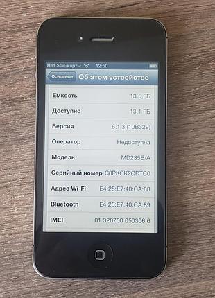 Смартфон apple iphone 4s black 4