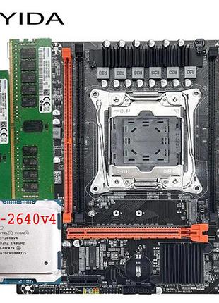 Материнская плата qiyida x99 d4 lga 2011-3 + процессор 2640v4 (10 ядер / 20 потоков) + озу 16 гб