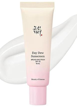 Солнцезащитный крем для лица beauty of joseon day dew sunscreen lightweight spf 50 10ml