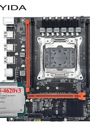 Материнська плата qiyida x99 d4 lga 2011-3 + процесор 4660v3 (10 ядер / 20 потоків), частота до 2.6 ghz.