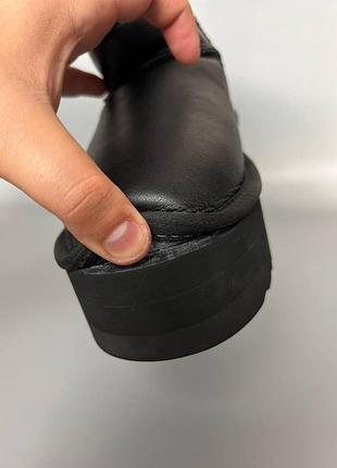 Ugg classic ultra mini platform xl black leather брак 366 2