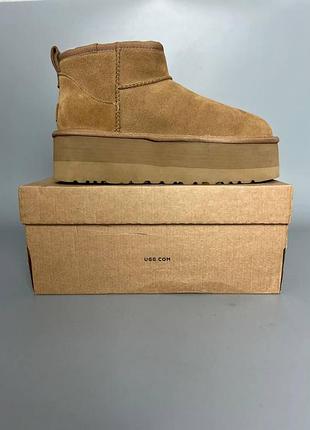 Ugg classic ultra mini platform xl chestnut брак 255