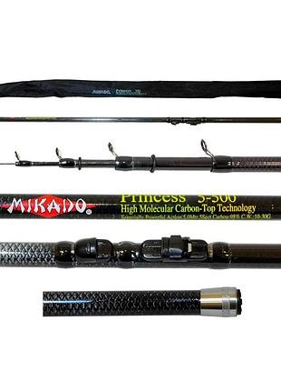 Вудка карбонова mikado princess з кільцями 4м carbon (gl5832)
