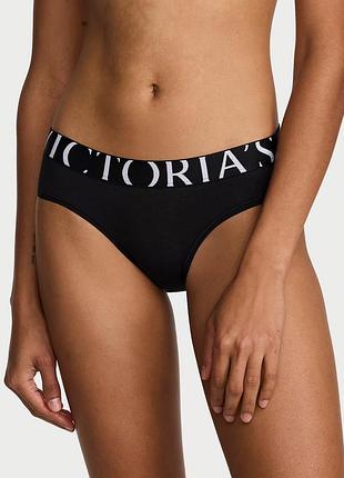 Бавовняні трусики з лого та еластичним поясом victoria’s secret оригінал