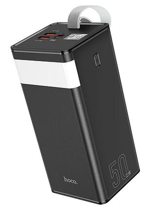 Power bank hoco j86a 50000mah, 2usb+type-c, 22.5w+pd20w, ліхтарик, black, 0.975kg