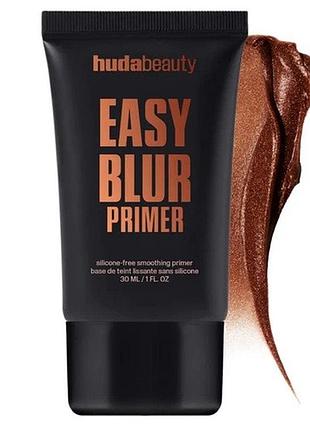 Бронзовый праймер huda beauty easy blur primer bronze fudge 30ml