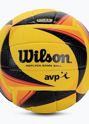 Мяч волейбольный wilson optx avp replica (wth01020xb) размер 5 orange/black