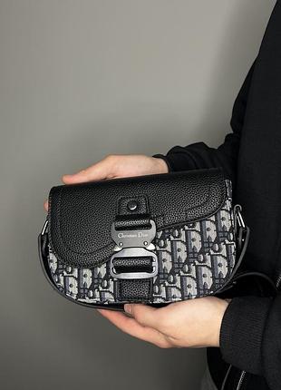 Сумка christian dior saddle oblique | чоловіча сумка через плече