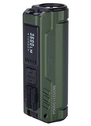 Компактный ручной карманный edc фонарь с ультрафиолетом imalent bl50 green (3600лм, 428м, 3000мач)