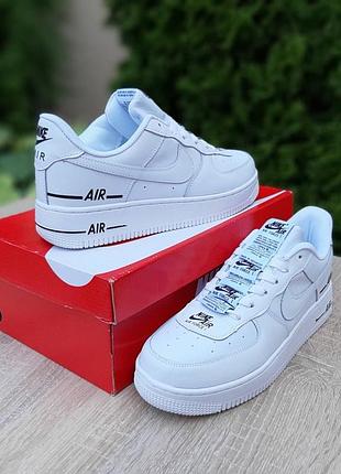 Nike force 1 double air белые 2