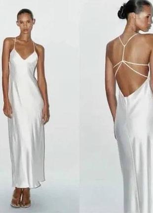 Атласна сукня zara, s