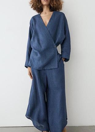 Лляний костюм від massimo dutti