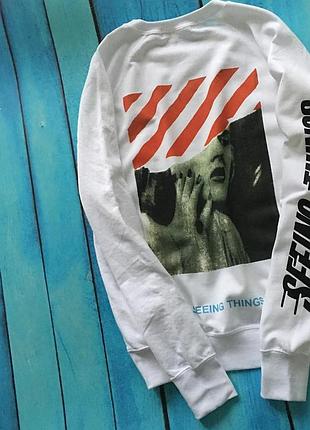 Світшот off white seeing thing white • белий светр • все размери • ориг бірки s