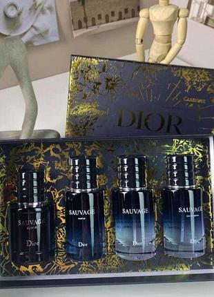 Топовый мужской набор парфюма dior, sauvage коллекция, лимитированный