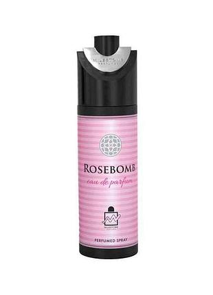 Дезодорант-спрей 200мл парфюмированный женский rosebomb тм milestone