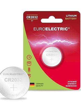 Батарейка литиевая cr2032 1шт 3v (блистер) тм euroelectric