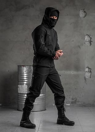 Тактичний костюм softshell black 2