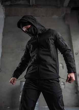 Тактичний костюм softshell black 4